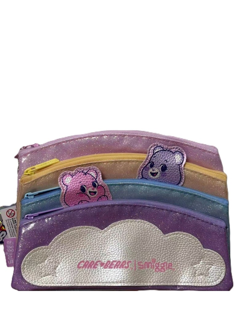 Smiggle Collaboration Heart-Shaped Bear Cartoon Four-Layer Stackable Pencil Case - Image 2