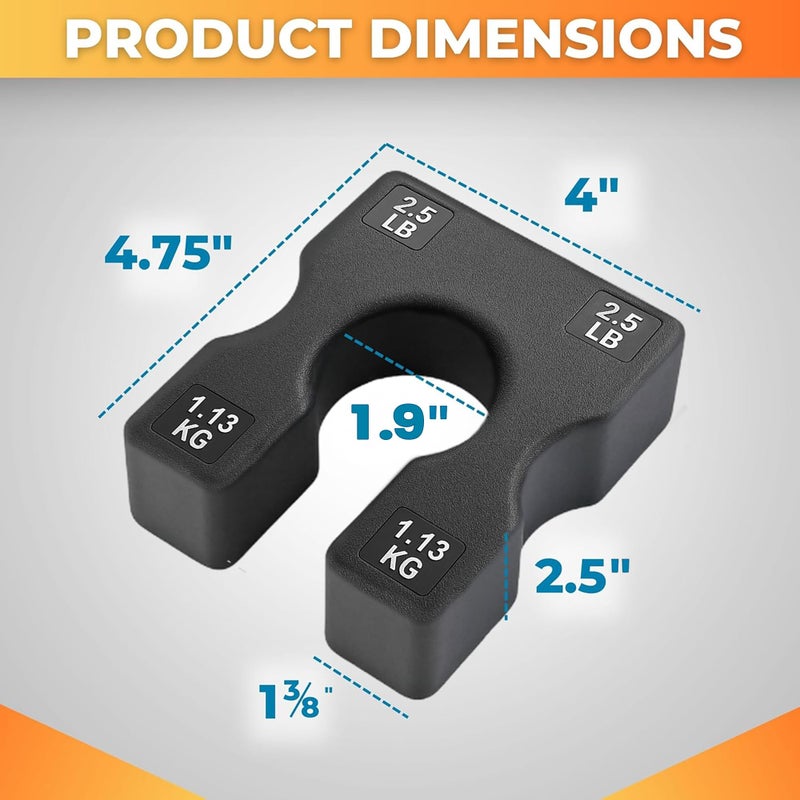 StrengthUSA 2.5 lb Weight Stack Add On â€“ 2.5 Pound Weight Stack Adapter Plate for Home Gym & Exercise Machines, Add Resistance to Weight Stack, Incremental Weight Adjustments for Improved Strength Training Results - Image 2
