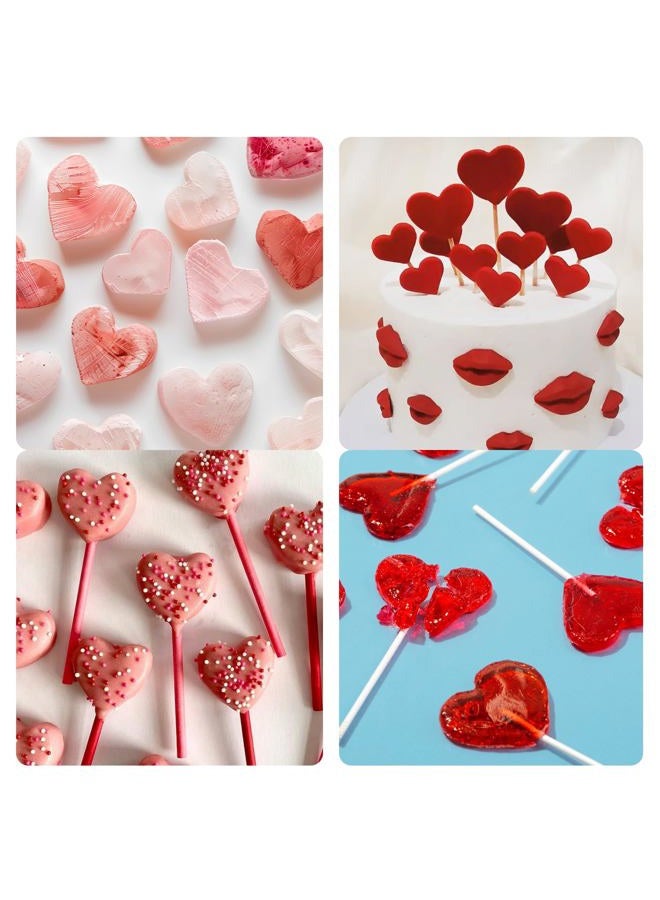 muyulin Silicone Molds for Baking, Hearts, Roses, and Geometric Shapes, Large Heart Pop Silicone Molds ZH255 - Image 5