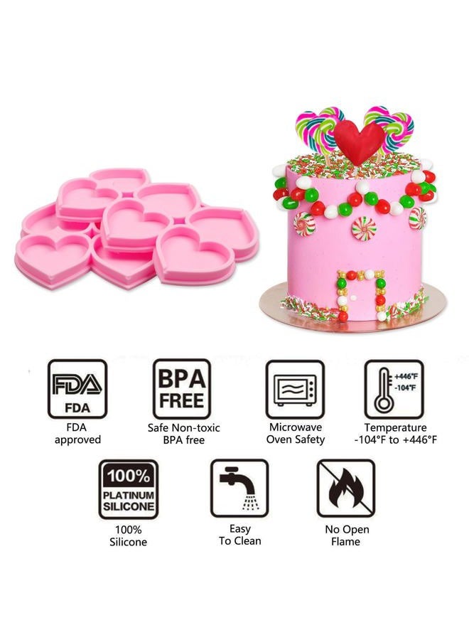 muyulin Silicone Molds for Baking, Hearts, Roses, and Geometric Shapes, Large Heart Pop Silicone Molds ZH255 - Image 3