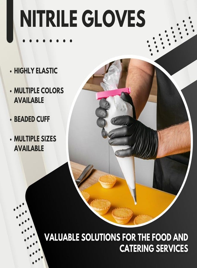 Green Direct Disposable Black Nitrile Gloves, Cleaning - Powder & Latex Free - 100 Count Per Box (X-Large) - Image 2