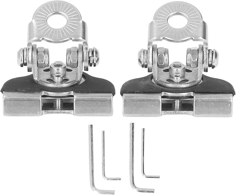 Adjustable 304 Stainless Steel LED Light Bar Mounting Bracket No Drilling Antislip Clamp with Rubber Pads - Image 1