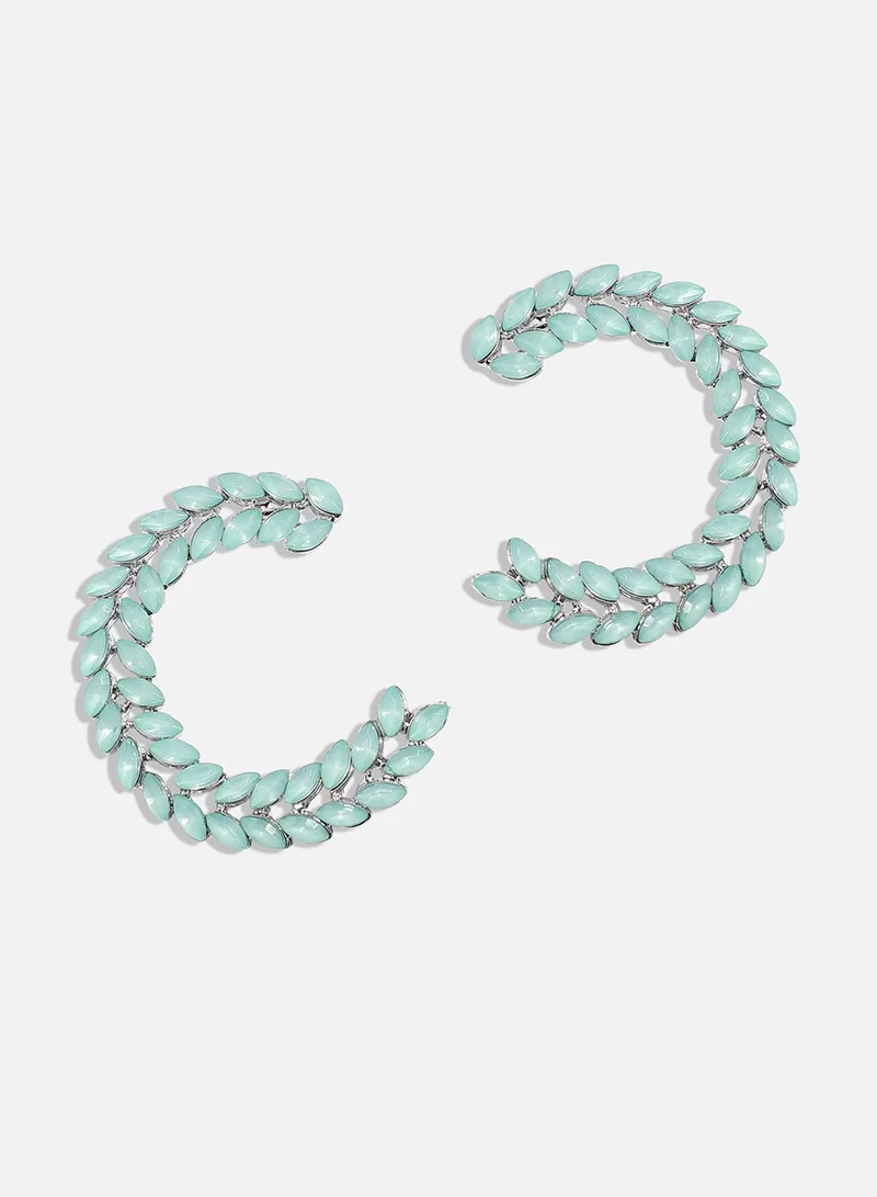 سوهي أقراط كريستال بار - أخضر فاتح