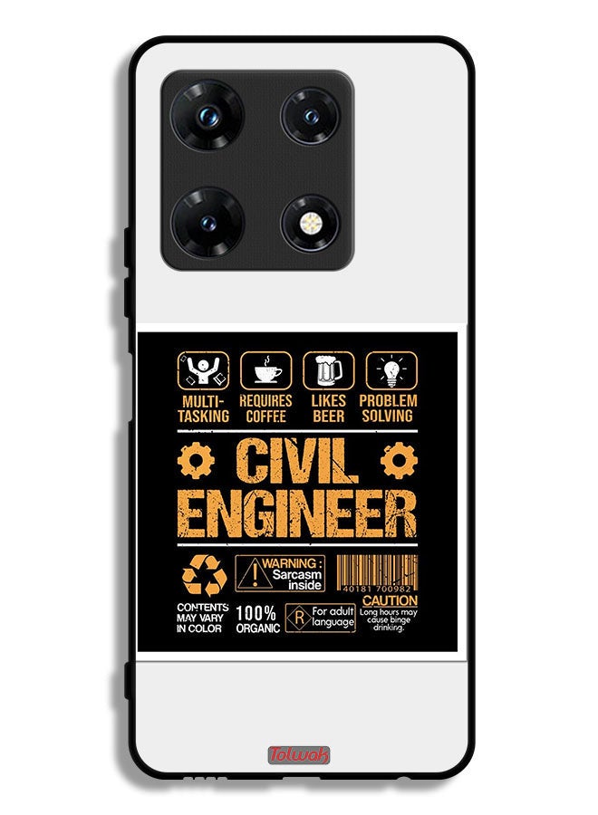 Tolwak Infinix Note 30 Pro Protective Case Cover Civil Engineer Sticker - Image 1