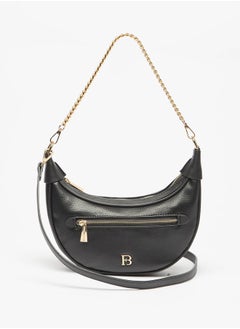 Flora Bella By Shoexpress Women Solid Hobo Bag with Detachable Strap and Zip Closure  - Image 1