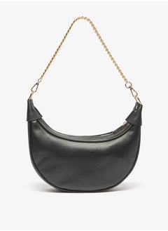 Flora Bella By Shoexpress Women Solid Hobo Bag with Detachable Strap and Zip Closure  - Image 4