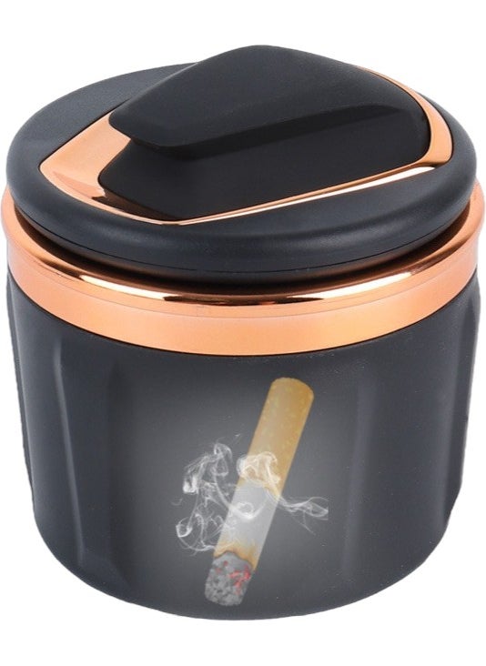 Space Lighted Ashtray Black-Gold Color / ICKU48  - Image 2
