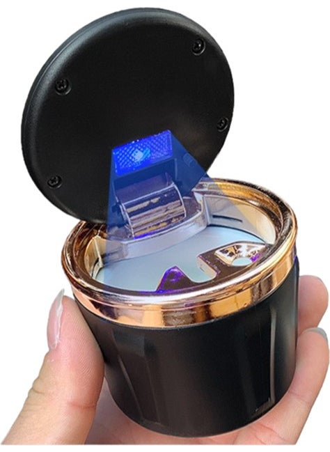 Space Lighted Ashtray Black-Gold Color / ICKU48  - Image 3