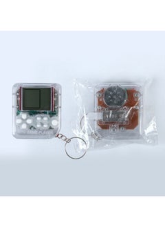 Tetris Game Palm Childhood Mini Version Mute Retro Nostalgic Tetris Boring Decompression-Model:Transparent White [Tetris Game Machine] 26 Kinds Of Games