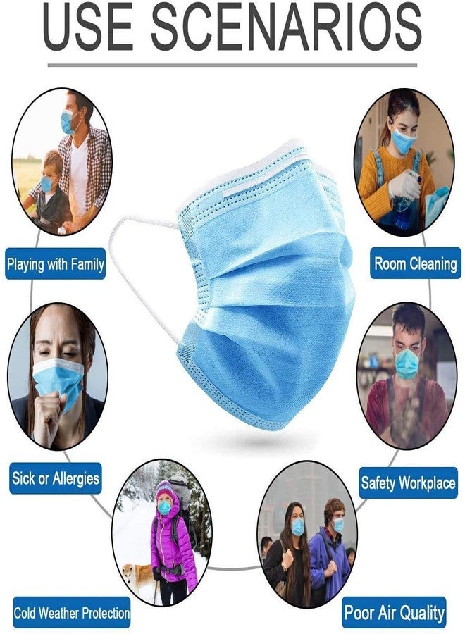 AVK STORE® 3 Ply Disposable Nonwoven Fabric with Protective Layer Super Breathable Surgical Face Masks (Pack of 50) - Image 5