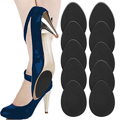 Feeke Non Slip Shoes Pads Self-Adhesive Shoe Grips Rubber Anti-Slip Shoe Grips Sole Stick Protector (Black-5Pairs) - Image 1