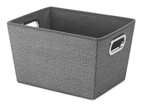 Whitmor Whitmor Small Tote Crosshatch Gray 