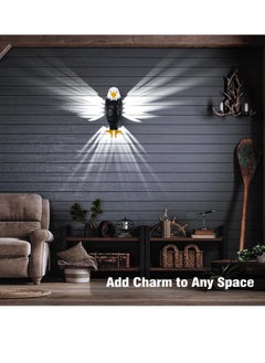 JAJEEK Bald Eagle Wall Light – American Eagle Night Light with Remote Control, Magnetic Wall Mounted Light for Bedroom, Living Room, Hallway, Battery Operated & Removable, Stunning Home Decor  - Image 4