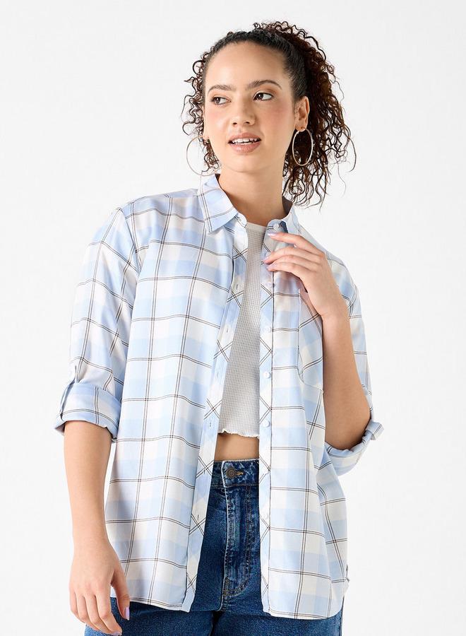 لي كوبر قميص مربعات بأكمام طويلة وجيب من لي كوبر - Image 1