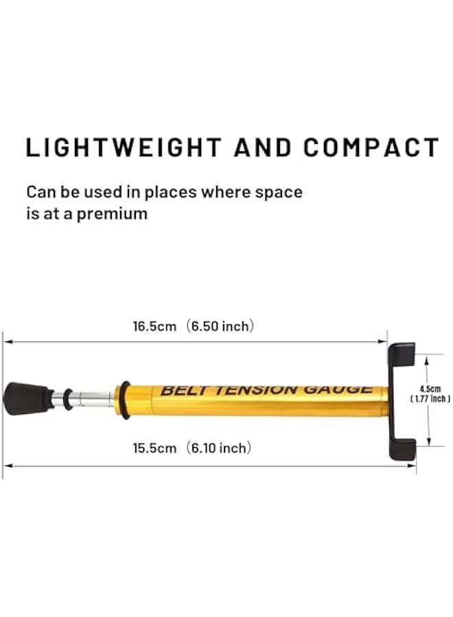 Generic Motorcycle Belt Tension Gauge, 10 lbs Easy to Read Metal Tension Tester After Belt Replacement Adjustment, Universal Wheel Service Accurate Chain Tension Gauge with L Shape Pad - Image 3