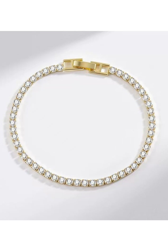 سنسيب سوار التنس مجموعة Zirconia Cluster المتألقة - مجوهرات حفلات زفاف/حفل زفاف أنيق للنساء - Image 2