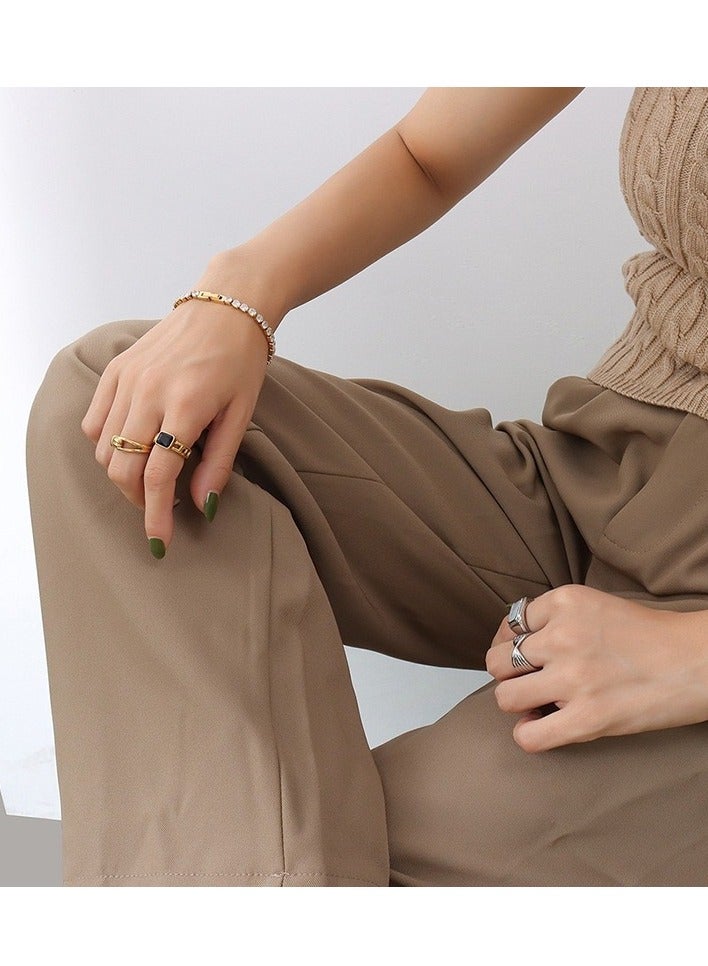 سنسيب سوار التنس مجموعة Zirconia Cluster المتألقة - مجوهرات حفلات زفاف/حفل زفاف أنيق للنساء - Image 3