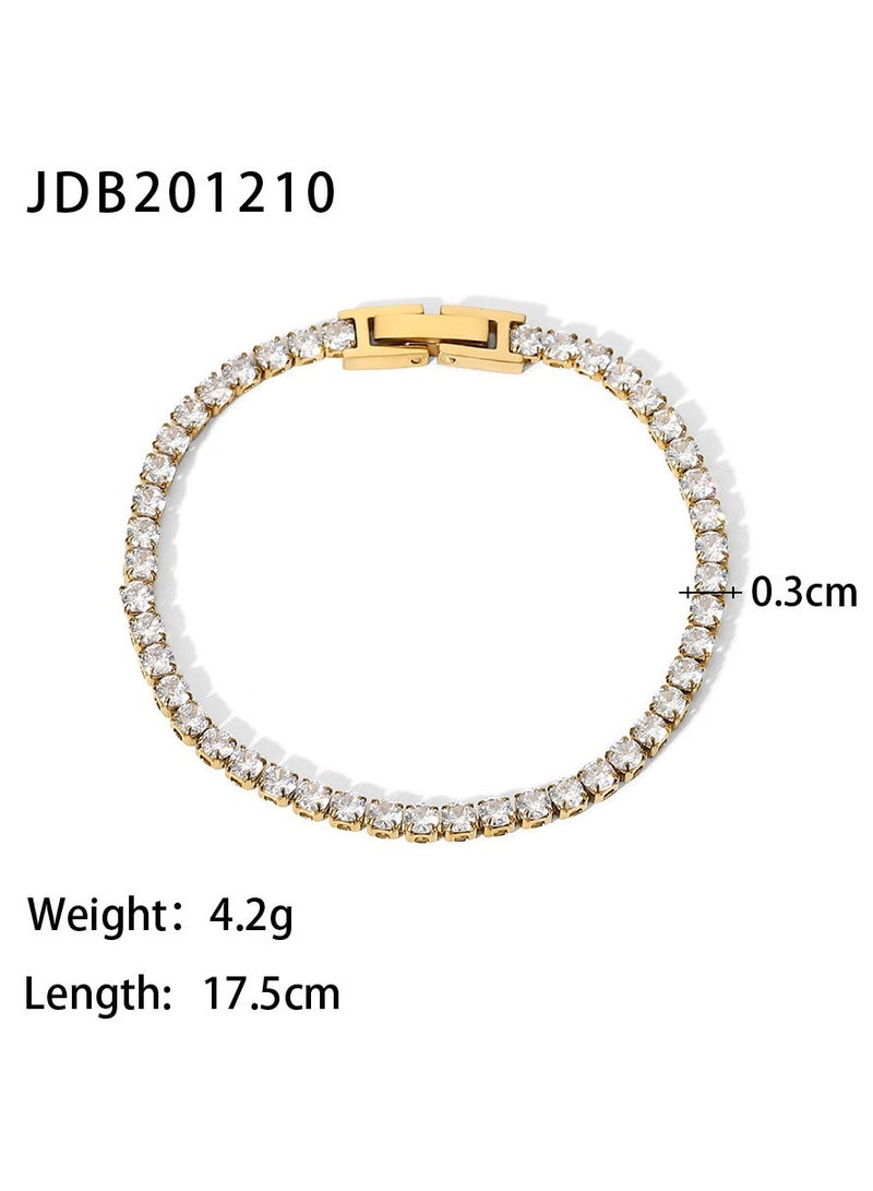 سنسيب سوار التنس مجموعة Zirconia Cluster المتألقة - مجوهرات حفلات زفاف/حفل زفاف أنيق للنساء - Image 4