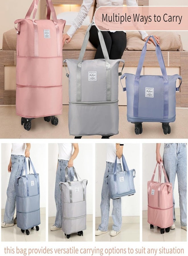 NIRBHI Travel Duffle Bag- Foldable, Expandable, Extendable Trolley with 4 Detachable 360° Wheel, Waterproof Luggage for Men & Women, Convertible Carry-On with Strap & Carry Option,Multicolor-1pcs. - Image 2