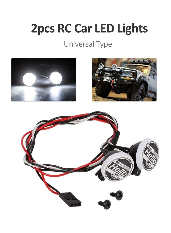 Loquat 2-Piece RC Car LED Lights With Screw 1.8x1.8cm - Image 2