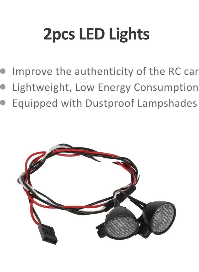 Loquat 2-Piece RC Car LED Lights With Screw 1.8x1.8cm - Image 4