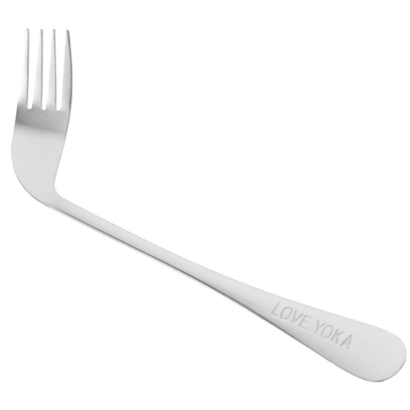 Ergonomic Curved Eating Fork with Comfortable Elbow Handle for Disabled Users Self Feeding Aid - Image 2