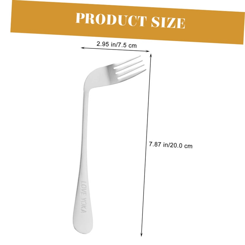 Ergonomic Curved Eating Fork with Comfortable Elbow Handle for Disabled Users Self Feeding Aid - Image 4