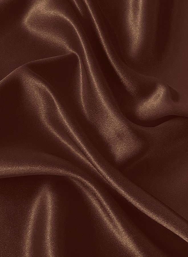 RUDONG M Satin Photography Backdrop 3.3x2.5ft - Wrinkle-Free Silky Fabric Background for Jewelry/Cosmetics/Flat Lay/Studio, Brown Backdrop Cloth (100x75cm) - Image 1