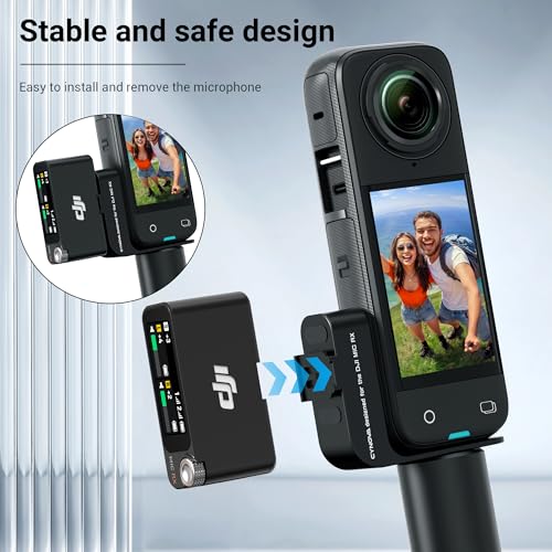 CYNOVA Mount For Insta360 X4 Accessories, Camera Insta 360 X4 Cold Shoe Compatible With Insta360 X4 / X3 For DJI Mic 2 Microphone Holder(With 3.5Mm Audio Cable) - Image 3