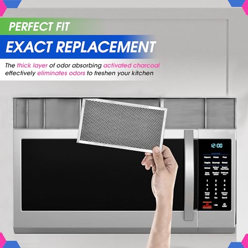 Bagean Microwave Charcoal Filter 11.2" x 6.1" for JX81A WB2X9883 GE Microwave Filter Replacement - Carbon Filter Freshens and Filters Kitchen Oven Air in Over-the-Range Stove Fan (2-Pack) - Image 5