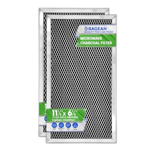 Bagean Microwave Charcoal Filter 11.2" x 6.1" for JX81A WB2X9883 GE Microwave Filter Replacement - Carbon Filter Freshens and Filters Kitchen Oven Air in Over-the-Range Stove Fan (2-Pack) - Image 1
