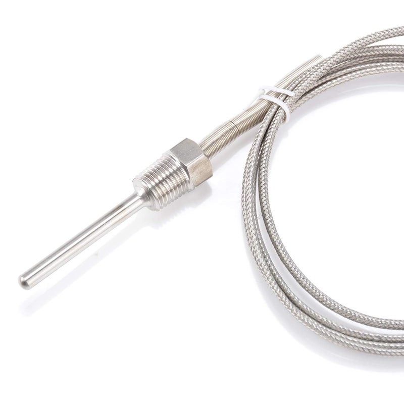 Jaybva Waterproof K Type Grounded Thermocouple - Jaybva Temperature Sensor Probe for PID Temperature Controller Two Wire Stainless Steel NPT 1/4 inch Pipe Thread 0~500â„ƒ with 2m Insulation Lead Shield Wire - Image 4