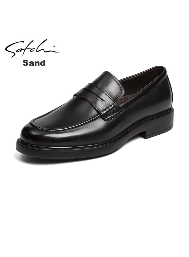 Satchi Men's Shoes, High-end Men's Slip-on Leather Shoes, Business Casual Shoes, 752442315z, Black, Size 40 - Image 2