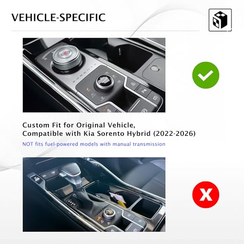 DvlynAuroa for Kia Sorento Hybrid 2022-2026 Accessories, DvlynAuroa 2pcs Aluminum Alloy Knob Covers Trim Kit - Gear Shift & Drive Mode, Interior Upgrade & Tool-Free Installation (Orange) - Image 2