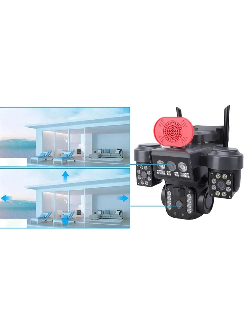 TIGER Triple Lens Solar Outdoor Security Camera with 360 Degree View, Wireless 2.4GHz WiFi, AI Motion Detection, 12MP HD Resolution, IP66 Weatherproof Smart Monitoring - Image 4
