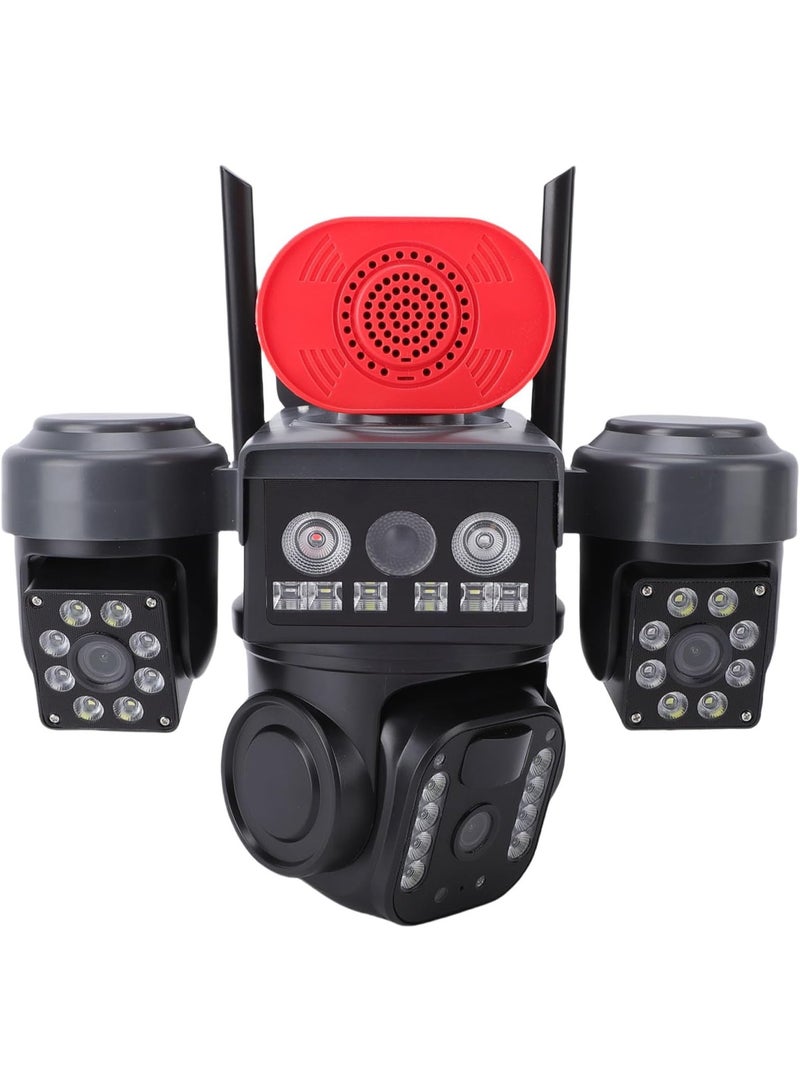 TIGER Triple Lens Solar Outdoor Security Camera with 360 Degree View, Wireless 2.4GHz WiFi, AI Motion Detection, 12MP HD Resolution, IP66 Weatherproof Smart Monitoring - Image 1