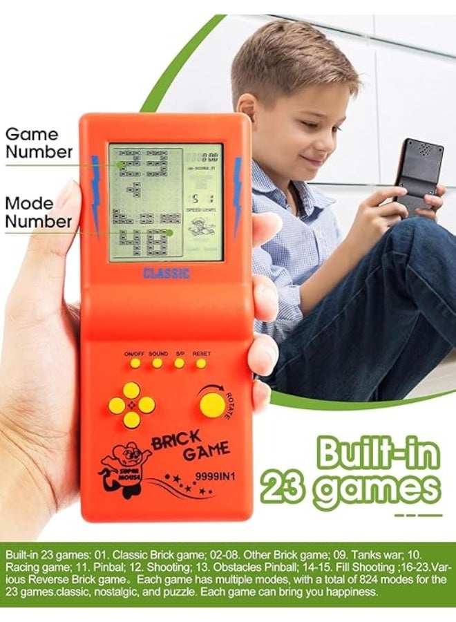 بريك جهاز ألعاب الطوب الكلاسيكي Brick Game 9999 in 1 – لعبة الأتاري اليدوية الأصلية – تصميم محمول وشاشة LCD – سناك ترفيهي لكل الأوقات - Image 2