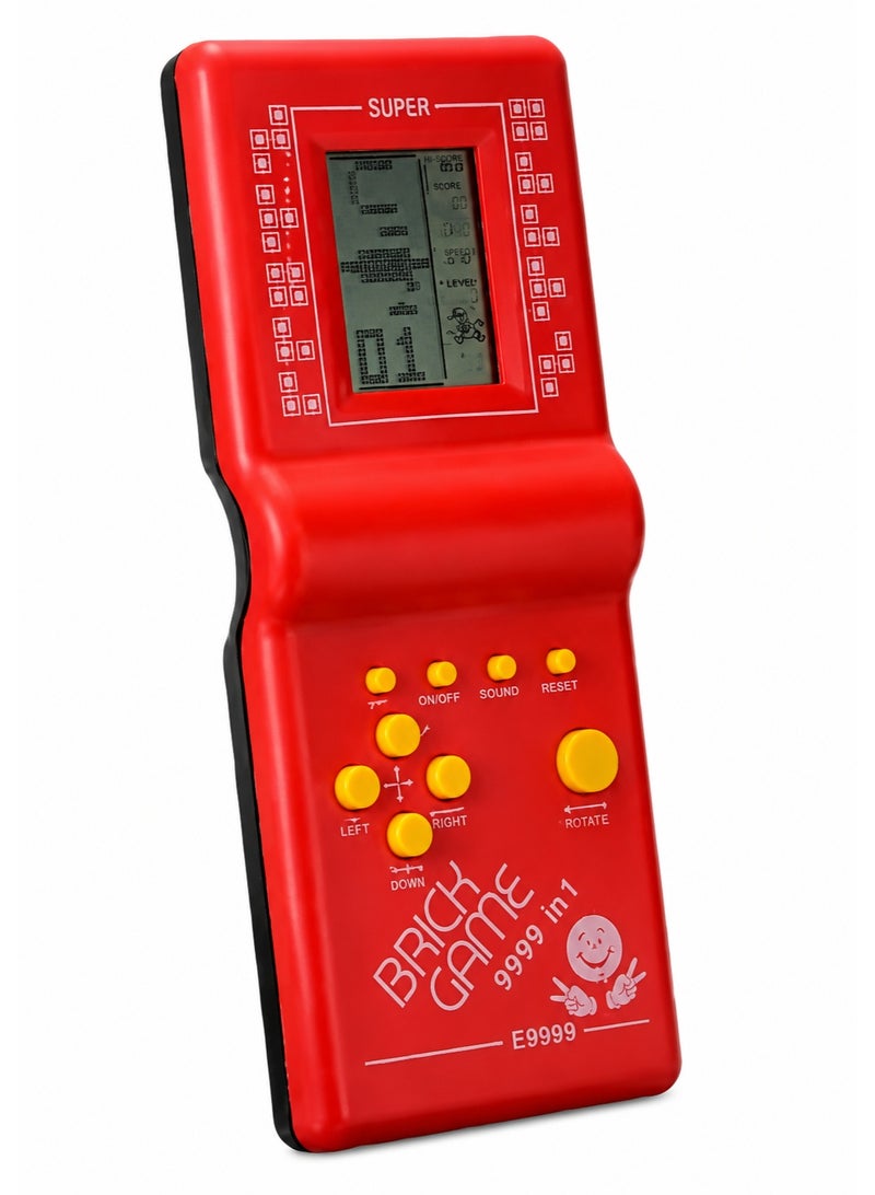 بريك جهاز ألعاب الطوب الكلاسيكي Brick Game 9999 in 1 – لعبة الأتاري اليدوية الأصلية – تصميم محمول وشاشة LCD – سناك ترفيهي لكل الأوقات - Image 1