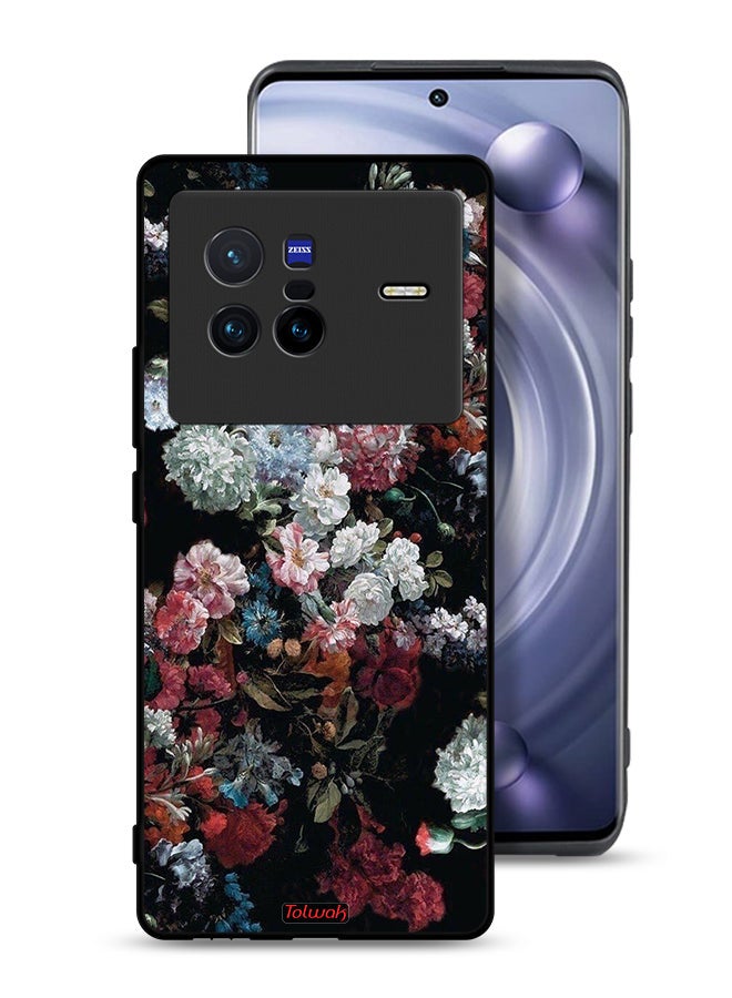 Tolwak Vivo X80 Protective Case Cover Vintage Roses - Image 1