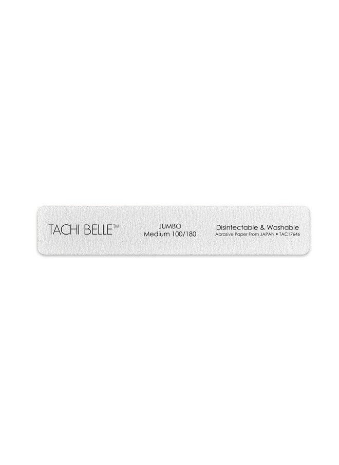 Tachibelle - 3 Pcs Premium Japan Abrasive Jumbo File Washable Zebra File Nail Art Sanding Nail Files (3Pc (100180)) - Image 1