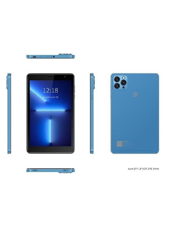 popo P11 5G IPS Android 14 Smart Tablet 5000mAh Battery 8-inch Screen 8GB RAM 512GB Storage Blue - Image 2