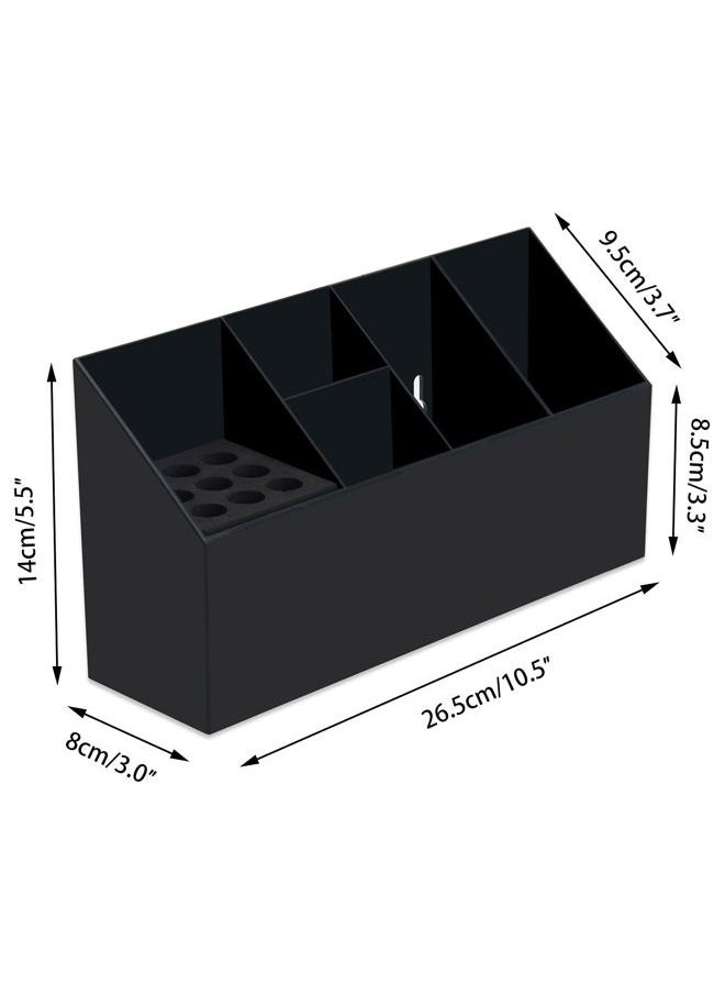 Noverlife - Hair Scissors Large Storage Box, Shear Holder for Hair Salon, Scissor Holder, Hairdressing Combs Clips Scissors Professional Hairdressing Combs, Clips, Brushes Storage Racks Tool Box - Black - Image 1