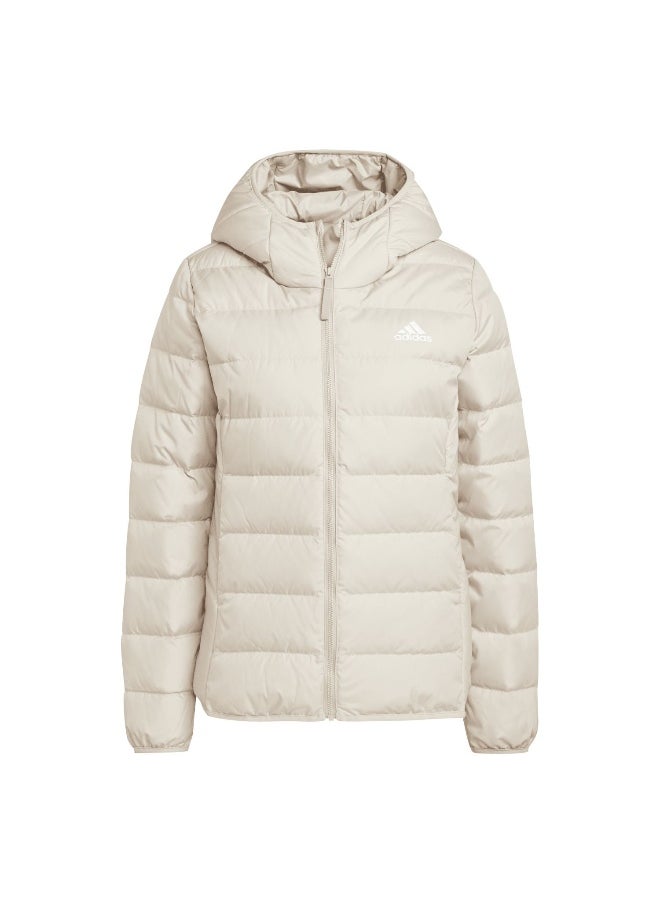 Adidas adidas W Ess L D Ho J Beige Outdoor Jackets 2XS  - Image 1