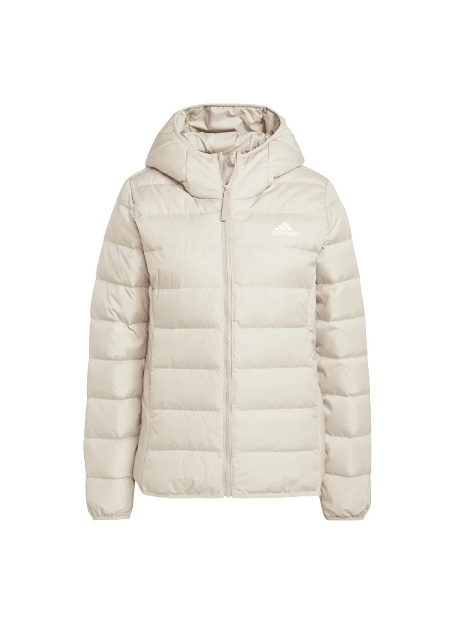 اديداس adidas W Ess L D Ho J Beige Outdoor Jackets 2XS