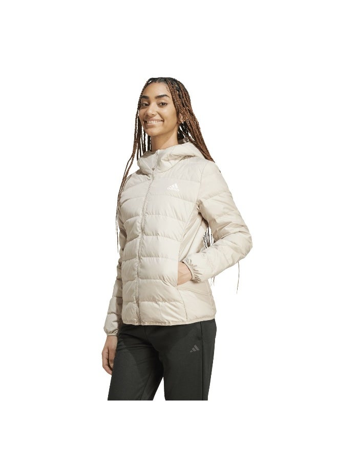 Adidas adidas W Ess L D Ho J Beige Outdoor Jackets 2XS  - Image 3