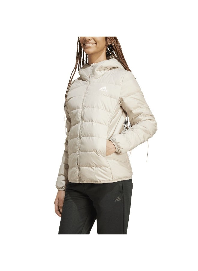 Adidas adidas W Ess L D Ho J Beige Outdoor Jackets 2XS  - Image 4