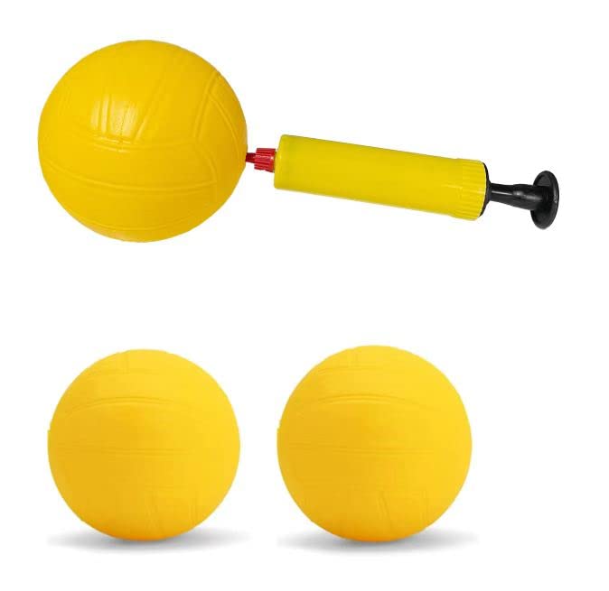SusuBee Round Net Game Balls 3 Pack Replaceable Mini Volleyball with Pump Compatible with Spike Ball, Outdoor Volleyball Game - Image 1
