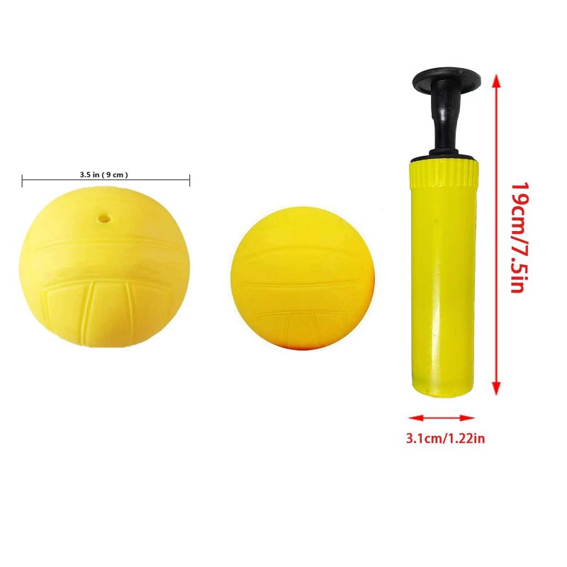 SusuBee Round Net Game Balls 3 Pack Replaceable Mini Volleyball with Pump Compatible with Spike Ball, Outdoor Volleyball Game - Image 4