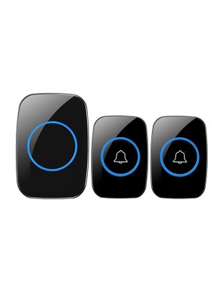 Wireless Doorbell for Home, Hotel, Office, Hotel, Apartment, Waterproof Smart Doorbell with LED flash Black 2 transmitters, 1 receiver - pzsku/ZABF25DF6F3CA810E144AZ/45/_/1698134763/d00ae96e-4850-4543-8ec4-e1cfcde5e783