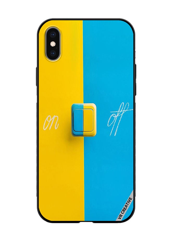 VR CREATIVE Protective Case Cover For Apple iPhone XS Max On Off Design Multicolour - Image 1